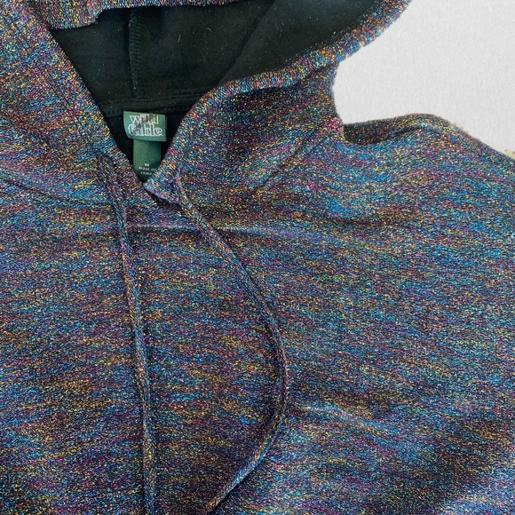 Multicolor Cropped Hoodie - Picture 2 of 3